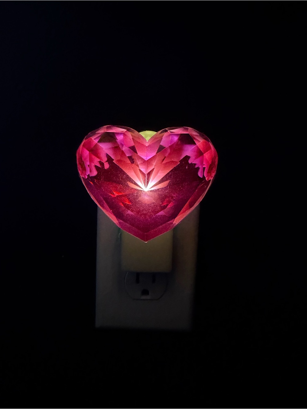 Bath & Body Works Pink Heart Crystal Nightlight